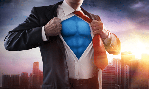 a person tearing his shirt off