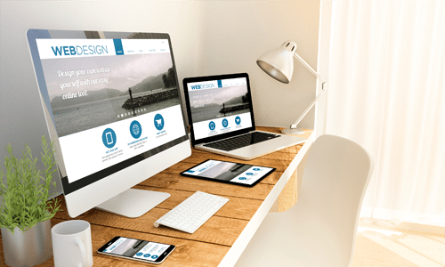 Increase-Mobility-With-The-Premium-Mobile-Web-Package A beautiful setup of Desktop, laptop, tablet, and mobile