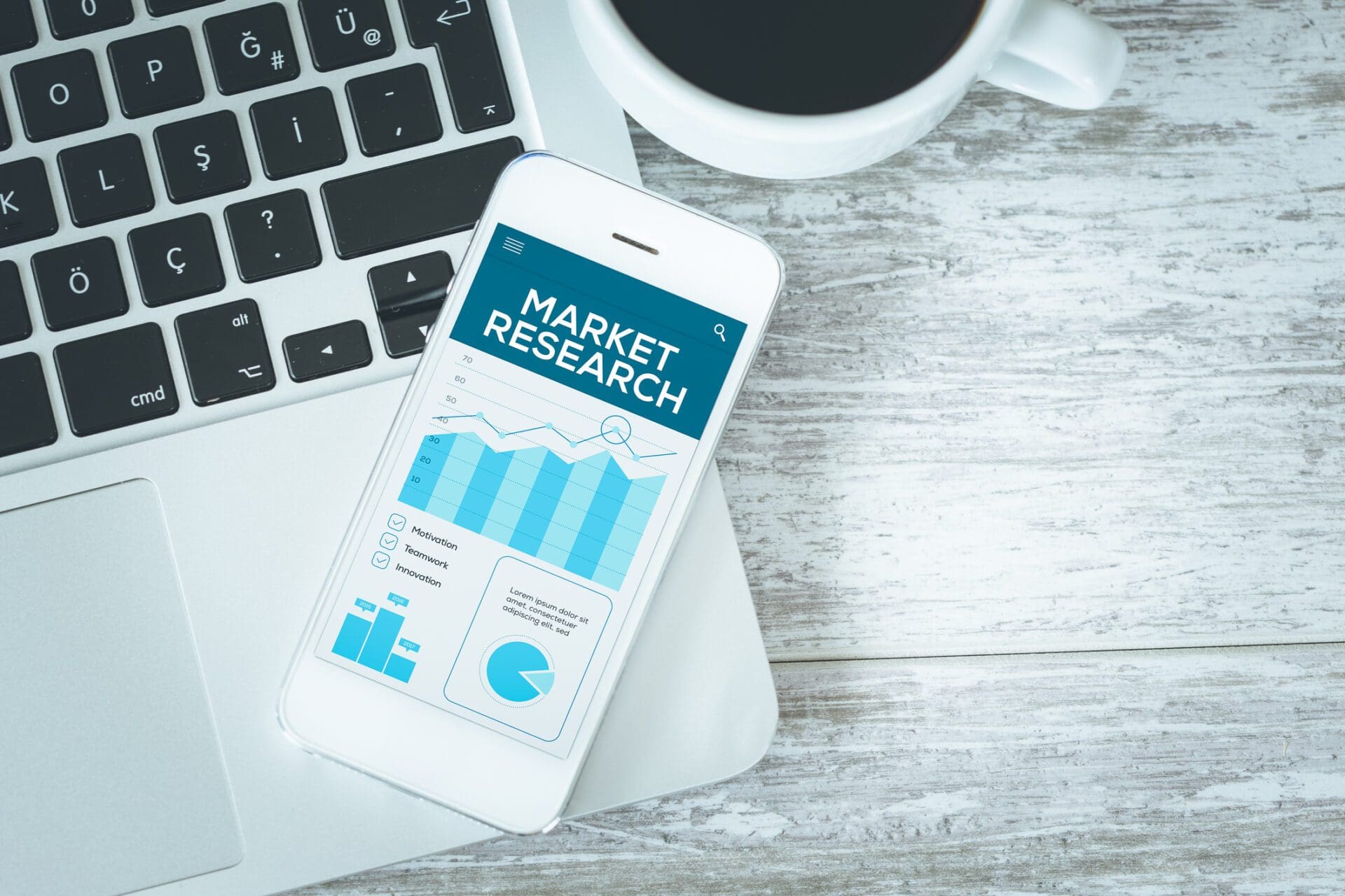 TheImportanceOfMarketResearchCompetitiveAnalysis Mobile on top of a laptop